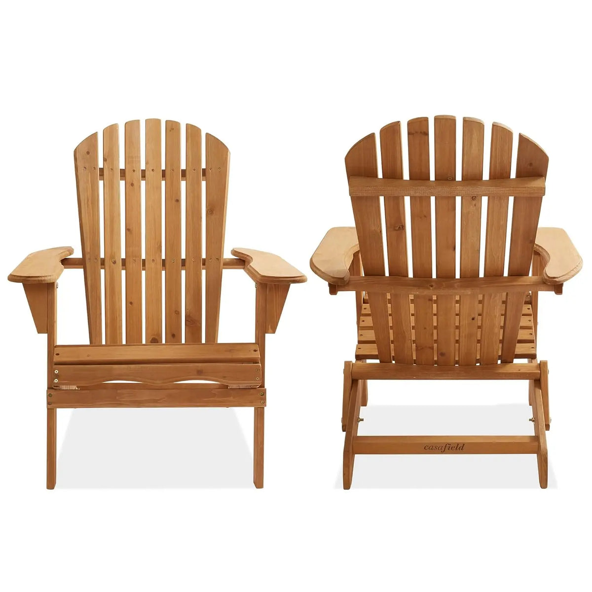 Cedar Wood Folding Adirondack Chair Set Of 2 For Patio And Garden