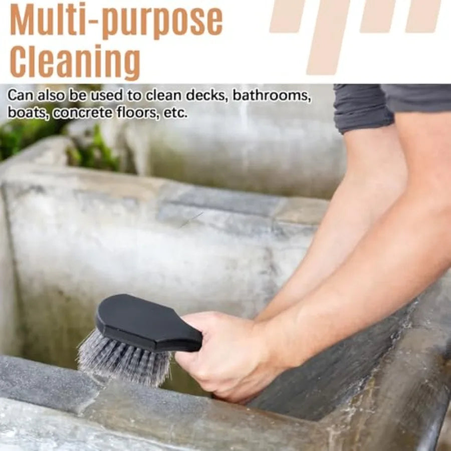 Durable Bird Bath Cleaning Brush With Stiff Bristled Plastic Handle
