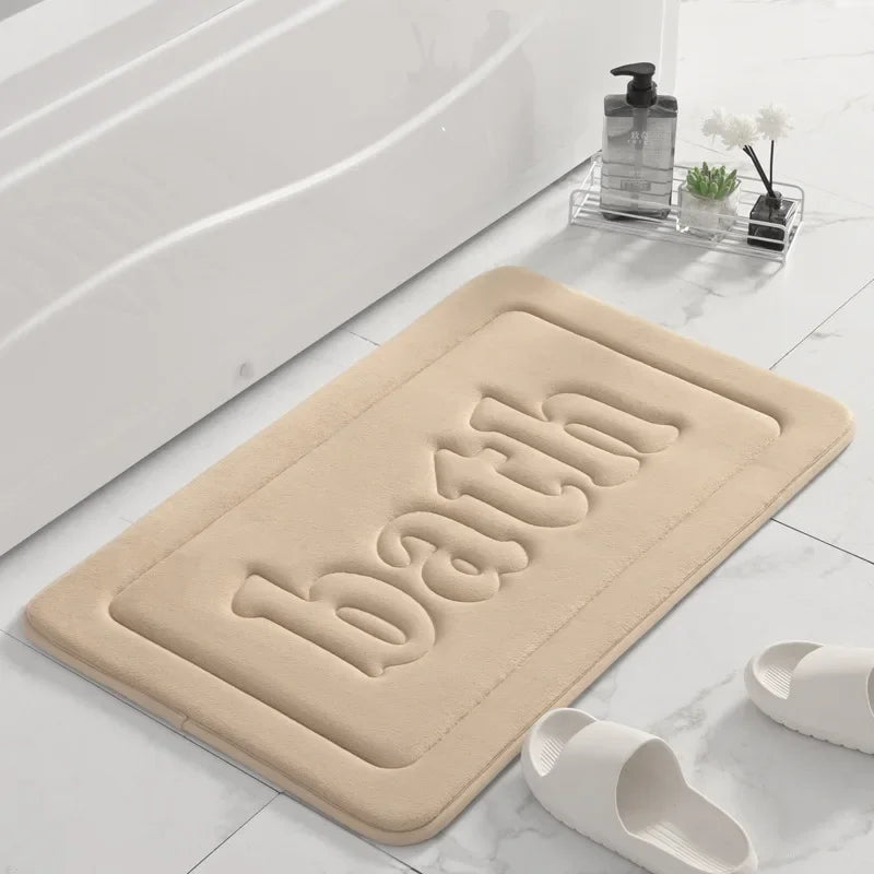 Bathroom Anti Slip PVC Floor Mat Water Absorbent Bath Rug