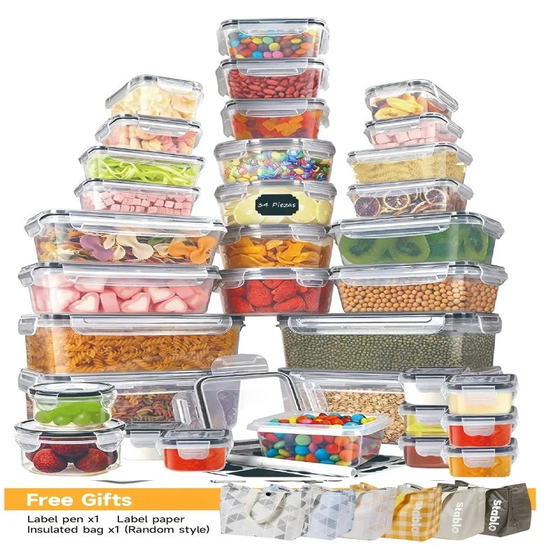 BPA Free Food Storage Containers Set With Airtight Lids