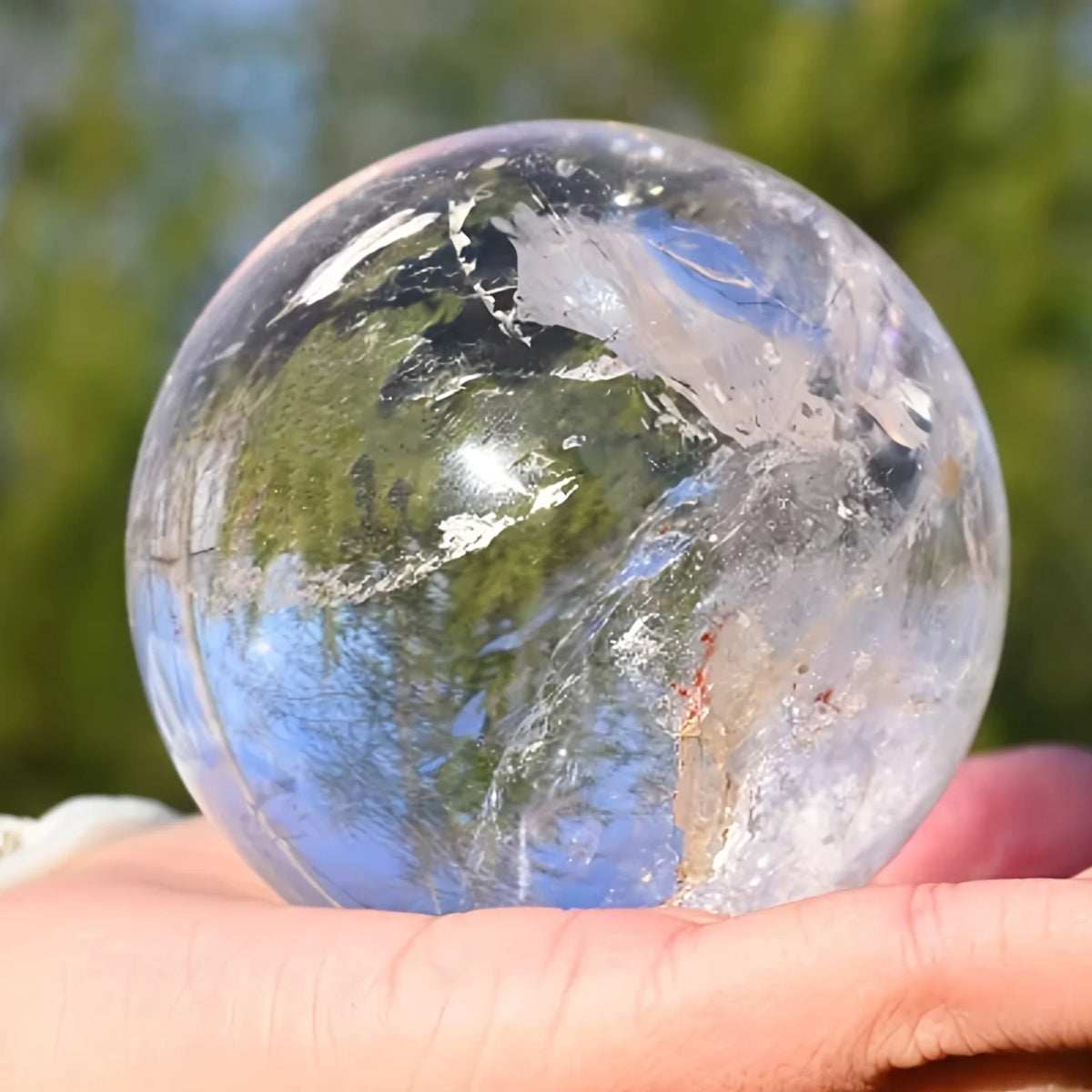 CrystalHola Clear Quartz Sphere Gift Home Decor Collection