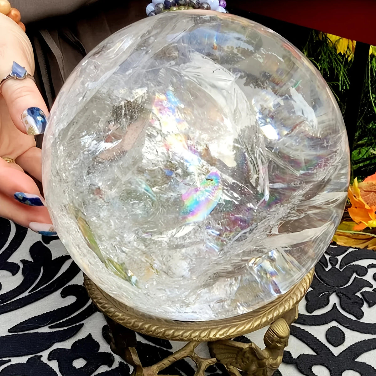 CrystalHola Clear Quartz Sphere Gift Home Decor Collection
