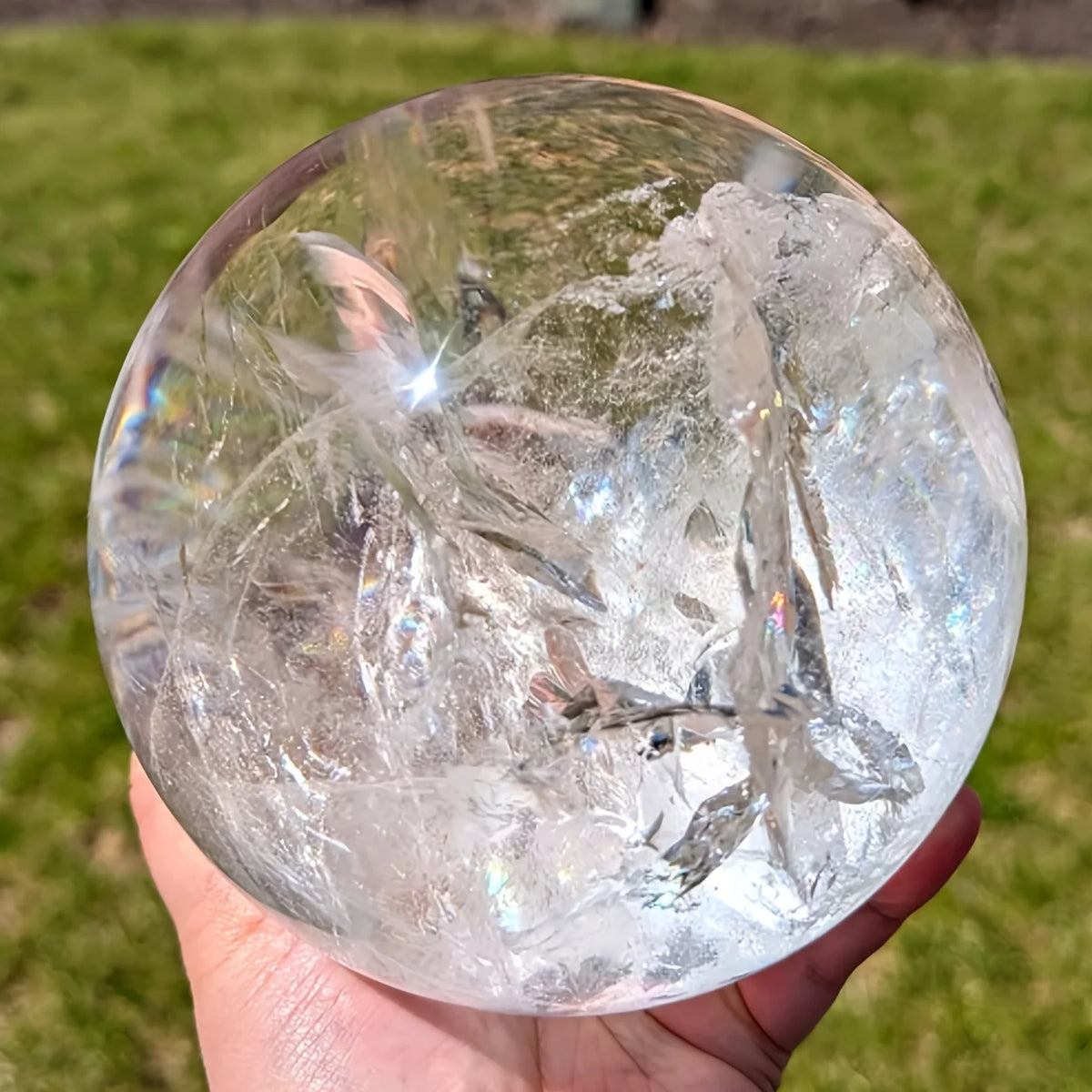 CrystalHola Clear Quartz Sphere Gift Home Decor Collection