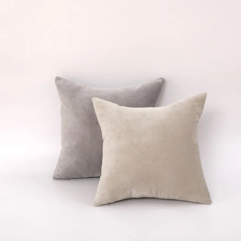 Solid Velvet Decorative Pillow Covers Two Pack Sofa And Bedroom