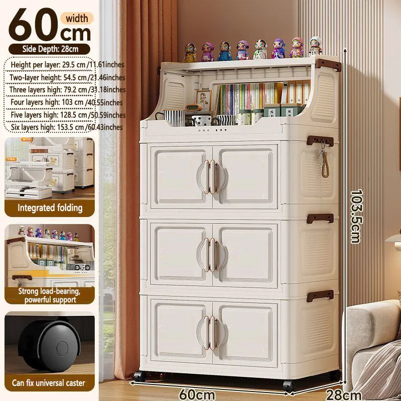 Plastic Foldable Multi Tier Toy Storage Rack Stand