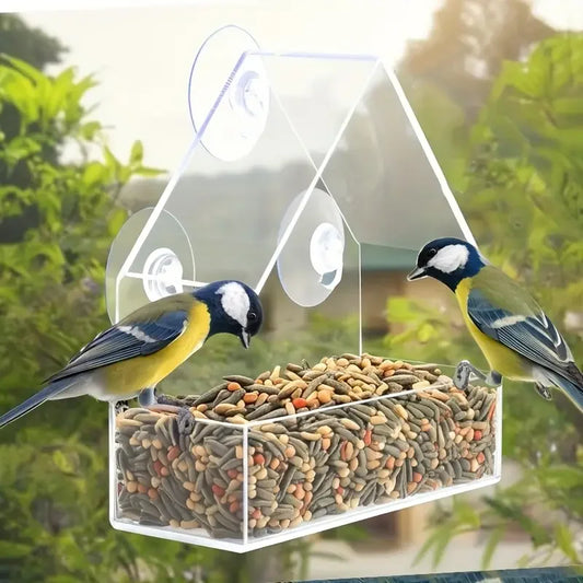 Window Mounted Bird Feeder With Suction Cups For Wild Birds