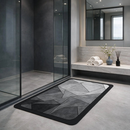 Quick Dry Diatomaceous Earth Bath Mat Non Slip Rubber Backing