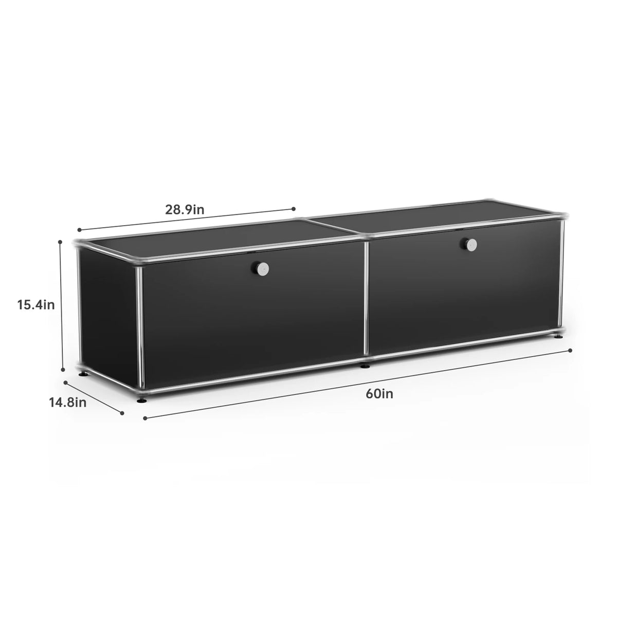 Modern Stainless Steel Storage Cabinet TV Stand Organizer
