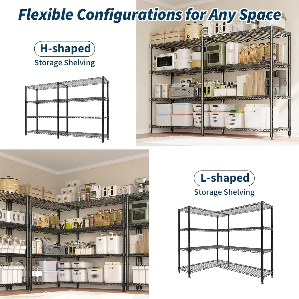 TWISTER.CK Heavy Duty Five Tier Metal Storage Shelving Unit
