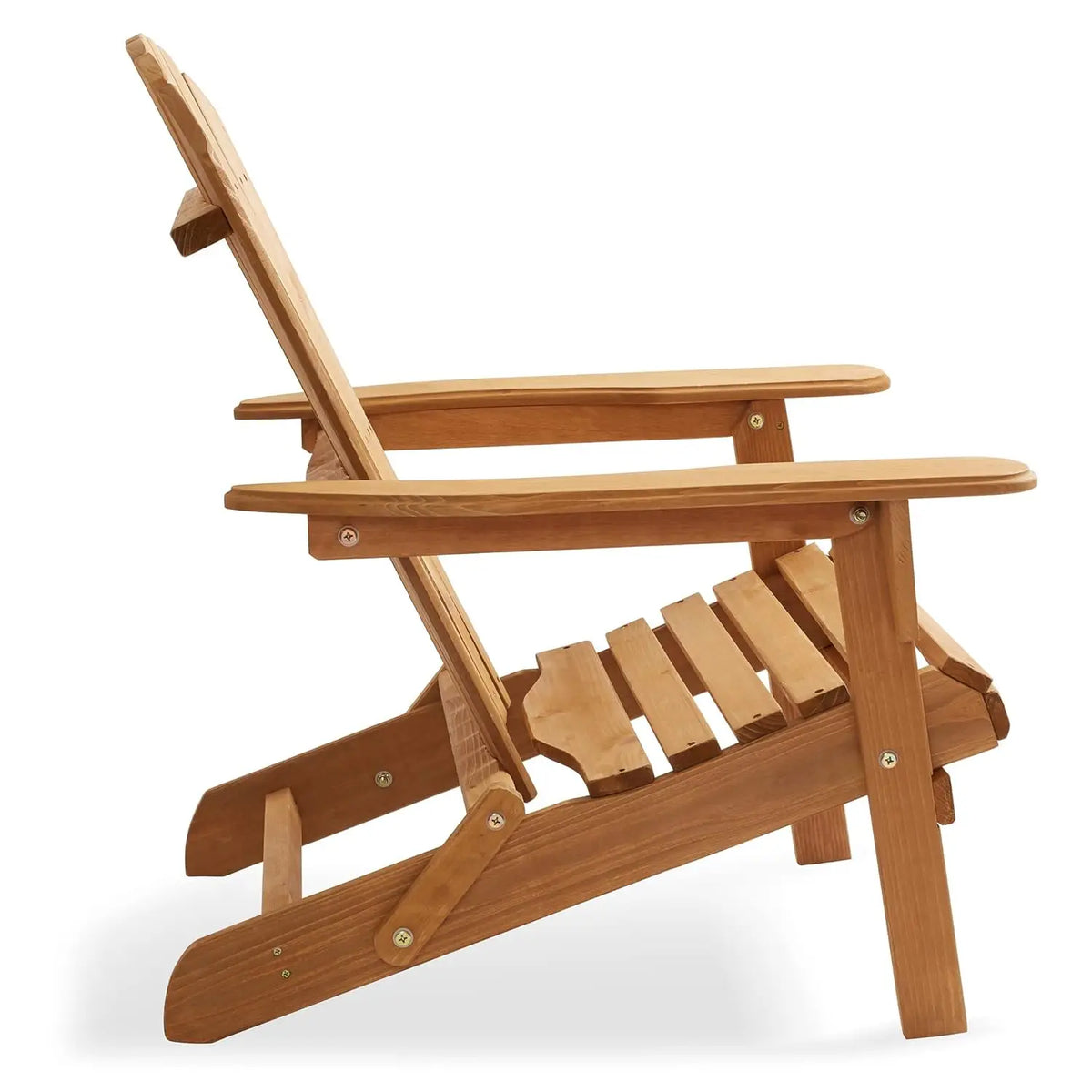 Cedar Wood Folding Adirondack Chair Set Of 2 For Patio And Garden
