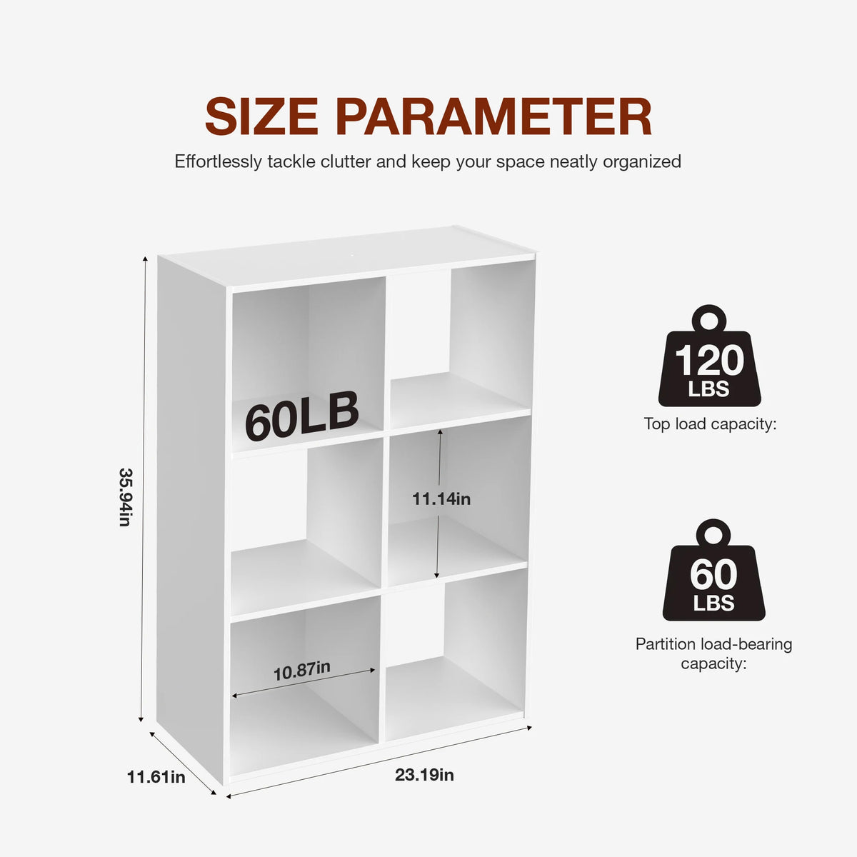 Jhk Modern Wooden 9 Cube Storage Organizer Bookcase
