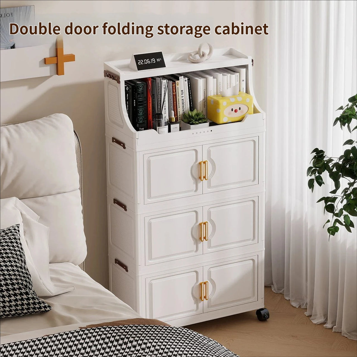 Plastic Foldable Multi Tier Toy Storage Rack Stand