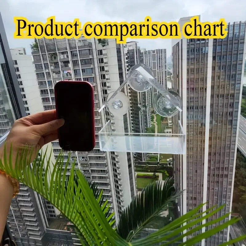 Window Mounted Bird Feeder With Strong Suction Cups