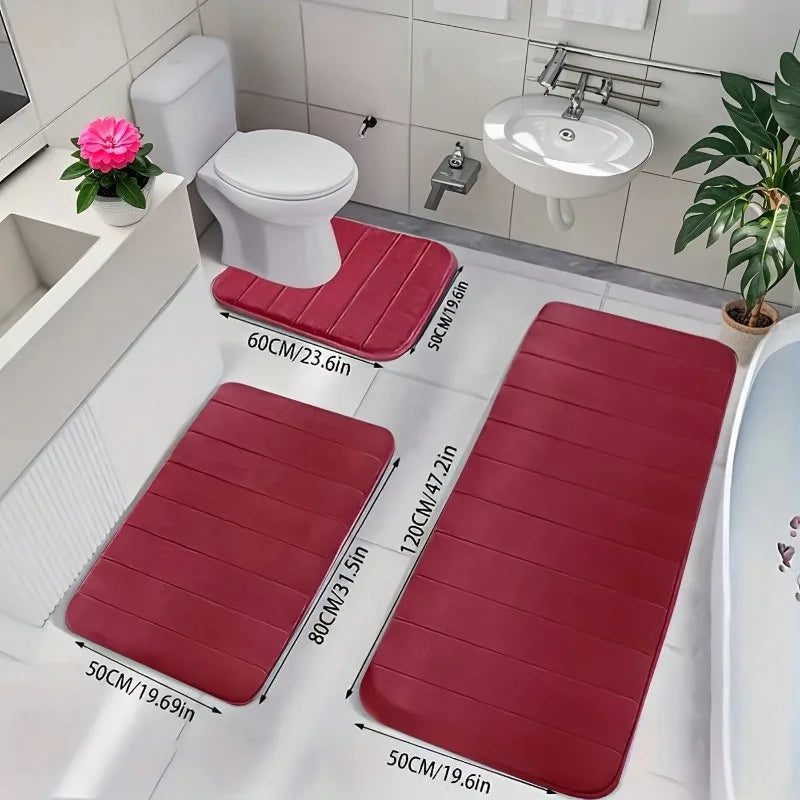 Memory Foam Bath Rug Non Slip Quick Dry Bathroom Mats
