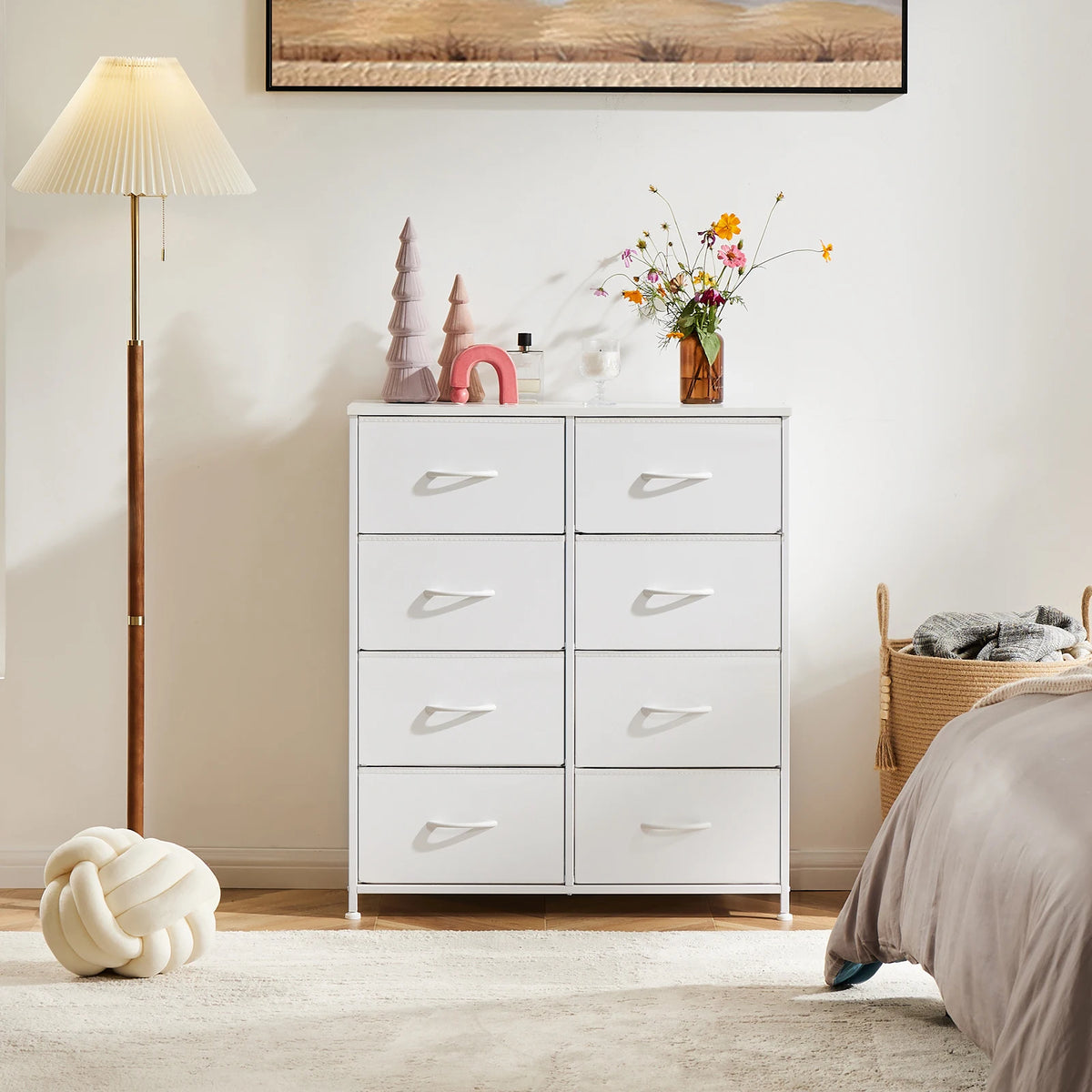 MCQ Modern 8 Drawer Living Room Storage Dresser Cabinet