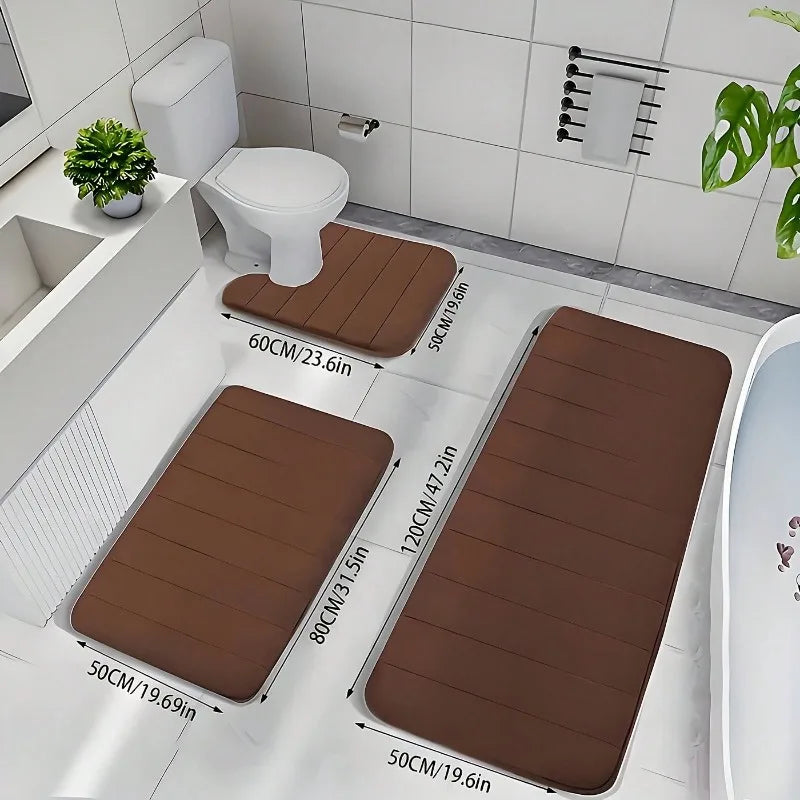 Memory Foam Bath Rug Non Slip Quick Dry Bathroom Mats