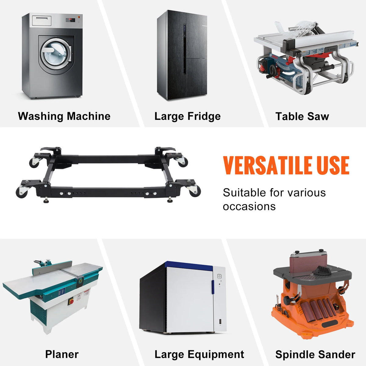SucceBuy 1500 LB Washing Machine Stand With Adjustable Roller Base