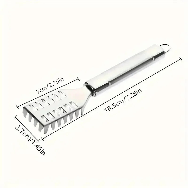 Multi Purpose Kitchen Scraper Fish Ginger Veggies Non Slip Handle