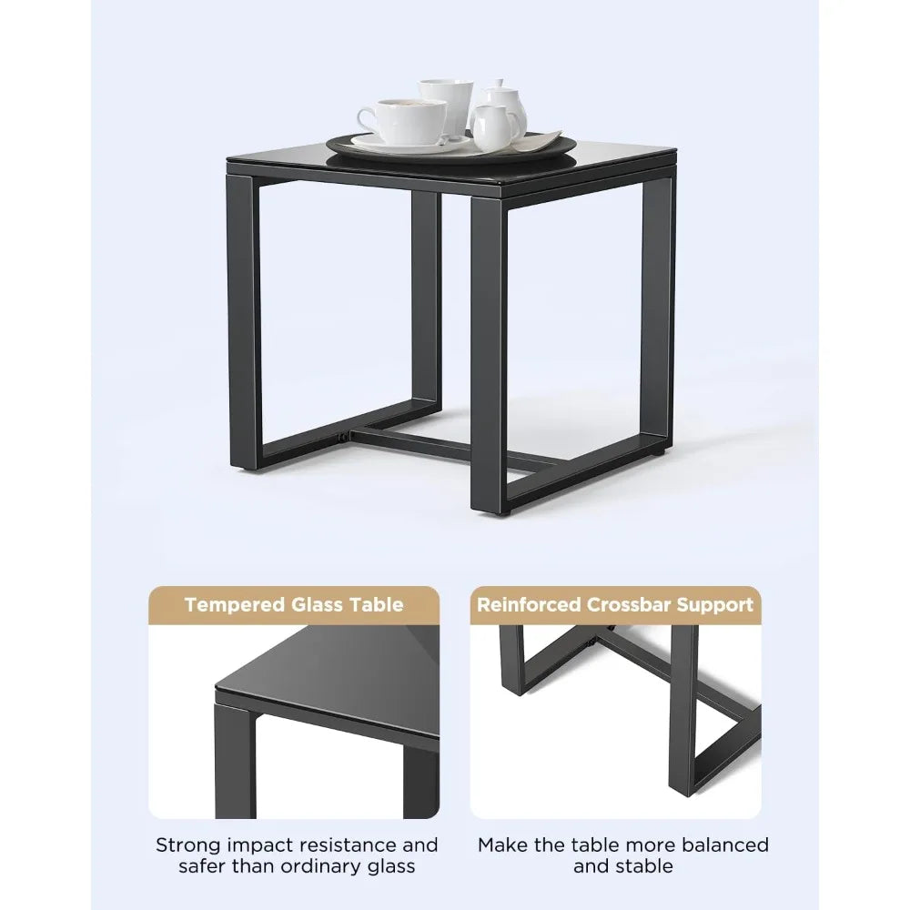 Outdoor Rattan Patio Bistro Furniture Set With Coffee Table