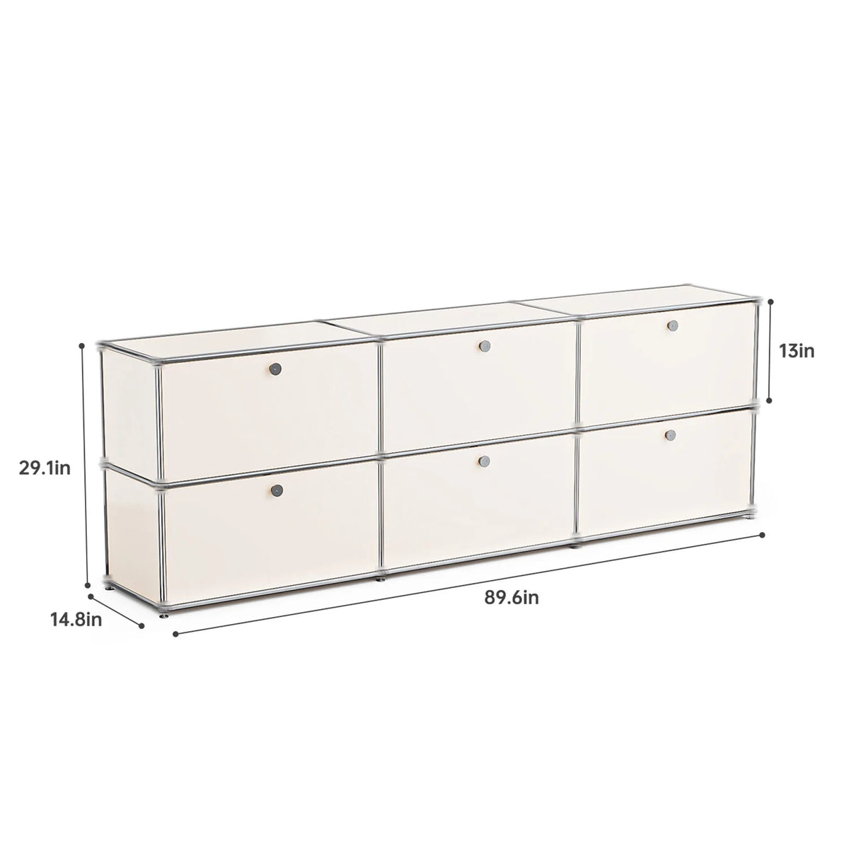 Modern Stainless Steel Storage Cabinet TV Stand Organizer
