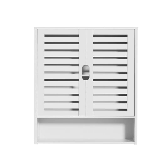 Wisfor Wall Mounted Bamboo Bathroom Cabinet Medicine Cupboard Organizer
