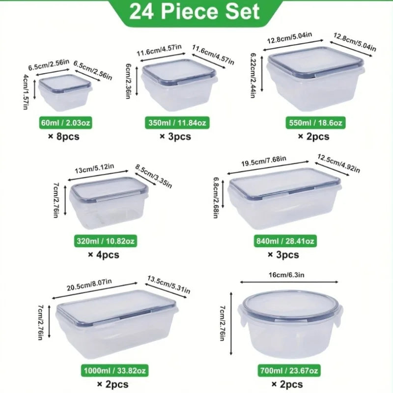 Airtight Stackable Food Storage Containers With Secure Lids