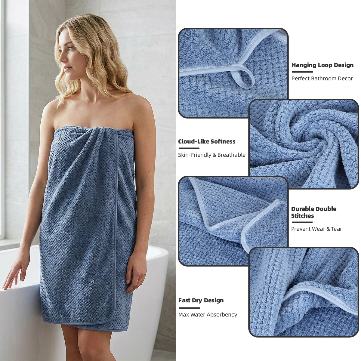 Premium Bath Hand Face Towel Set Soft Absorbent Machine Washable