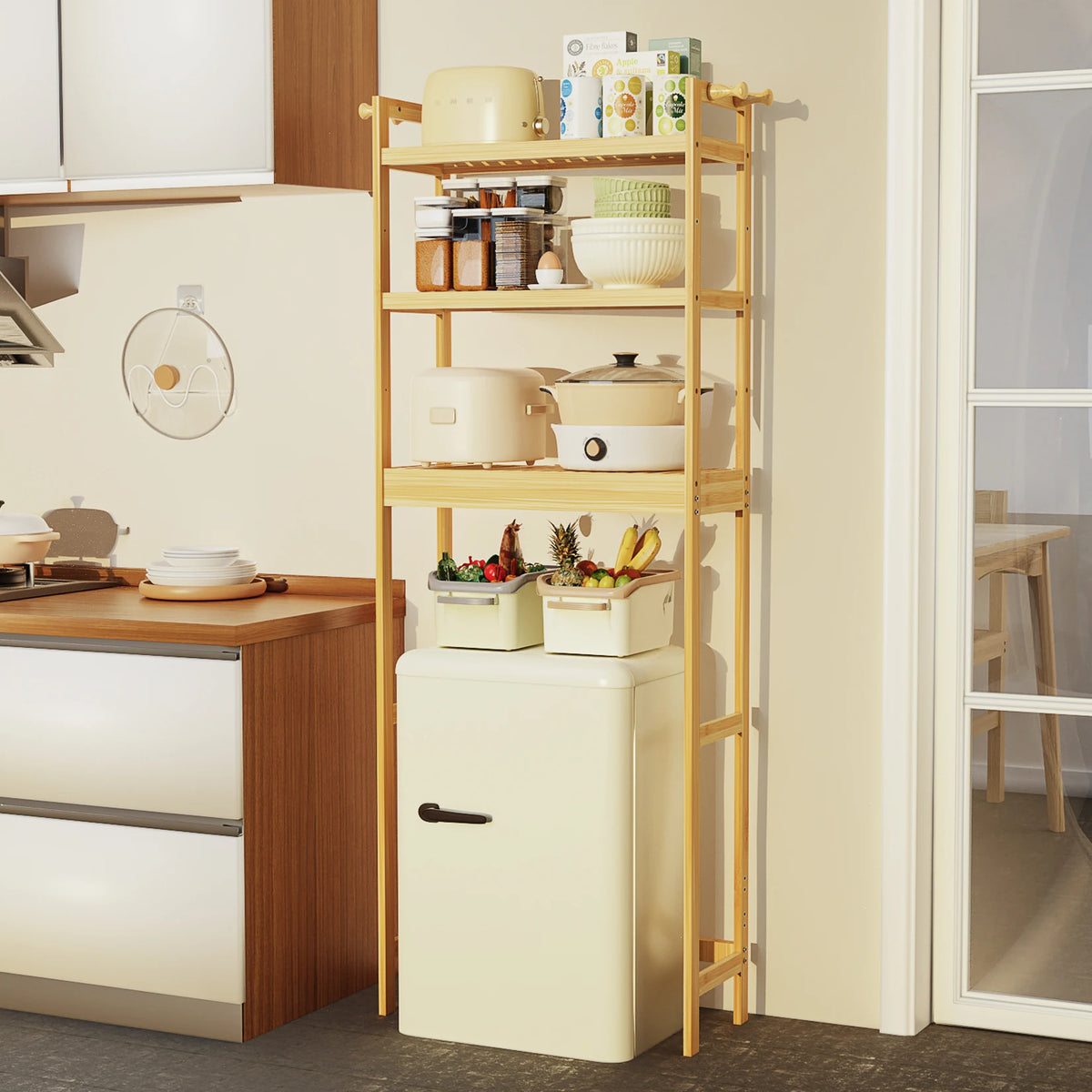 Bamboo Over Toilet Shelf Triple Tier Bathroom Storage Rack Organizer