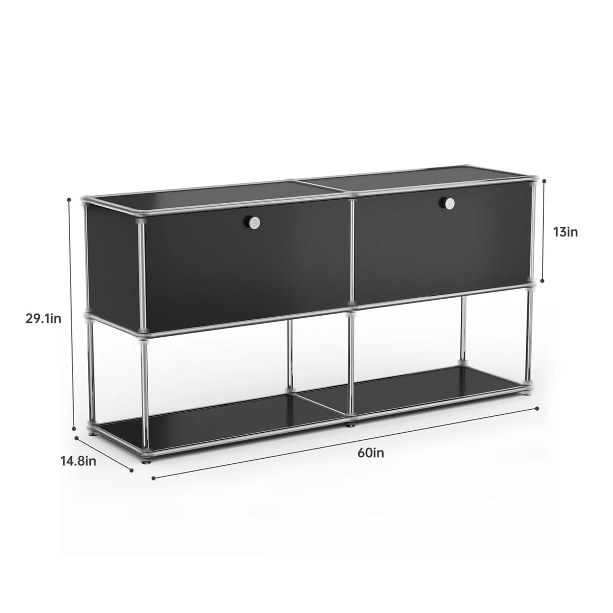 Modern Stainless Steel Storage Cabinet TV Stand Organizer