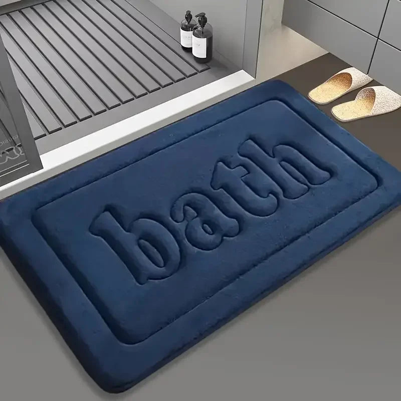 Bathroom Anti Slip PVC Floor Mat Water Absorbent Bath Rug