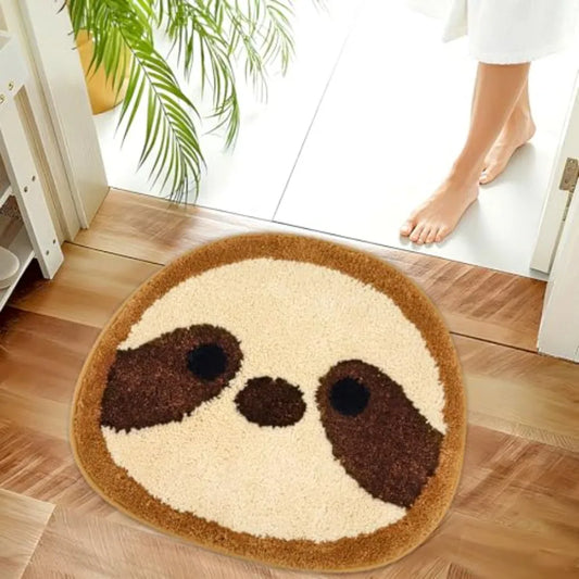 Cute Sloth Bath Mat Soft Non Slip Absorbent Bathroom Rug