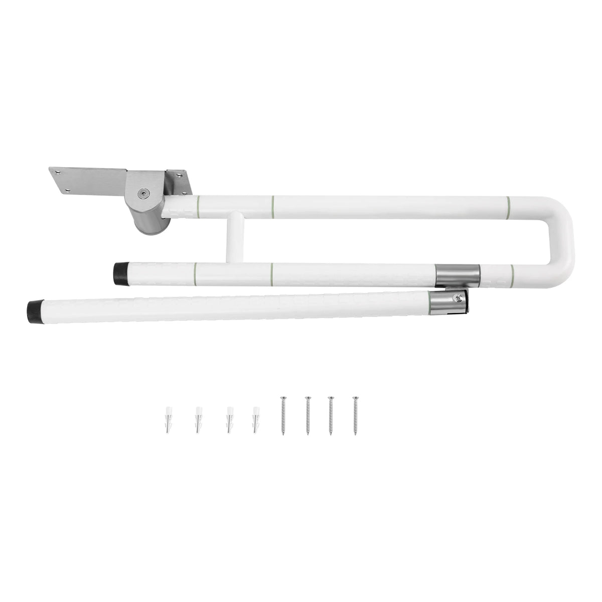 Non Slip Toilet Grab Bar Foldable Drop Down Rail For Handicap Use