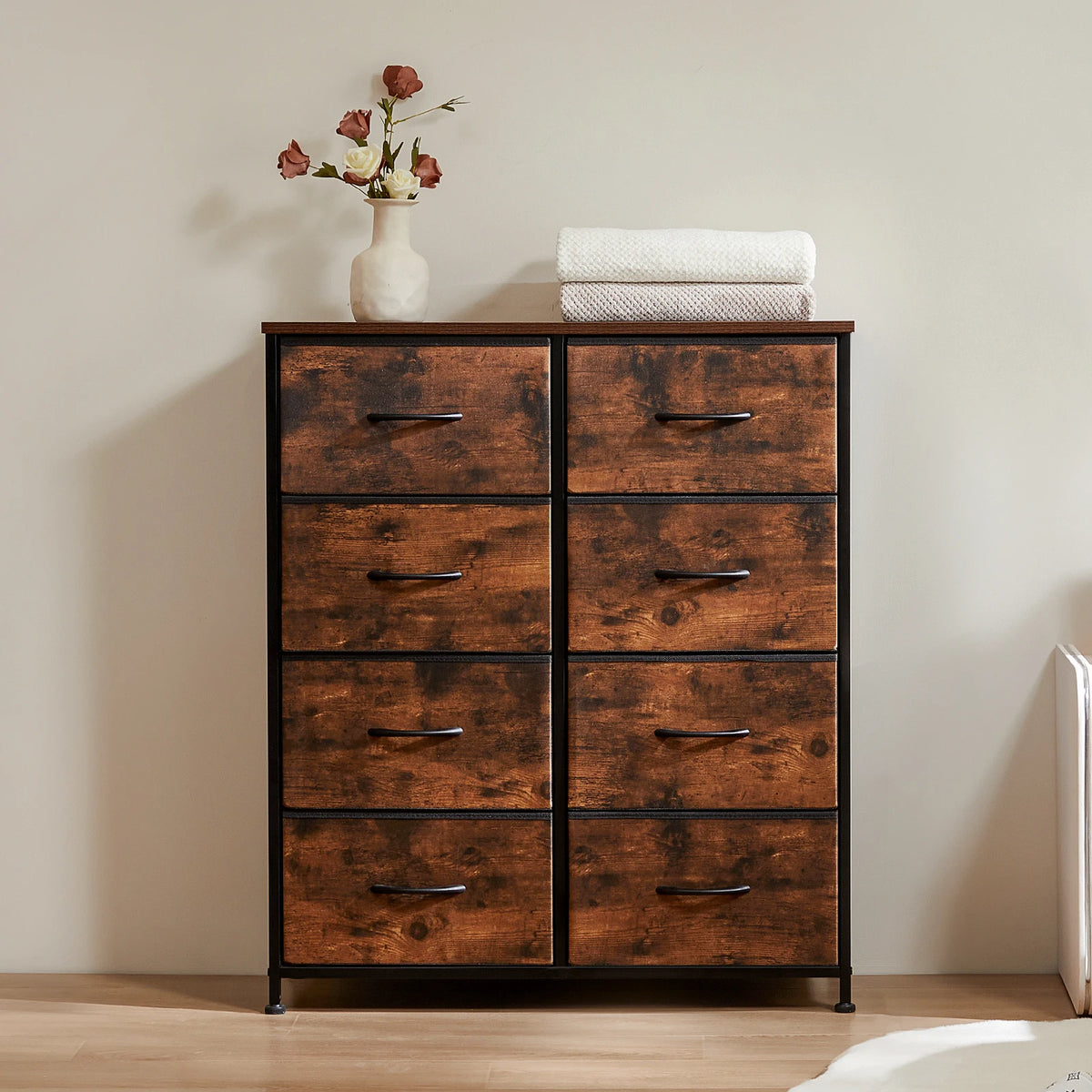 MCQ Modern 8 Drawer Living Room Storage Dresser Cabinet
