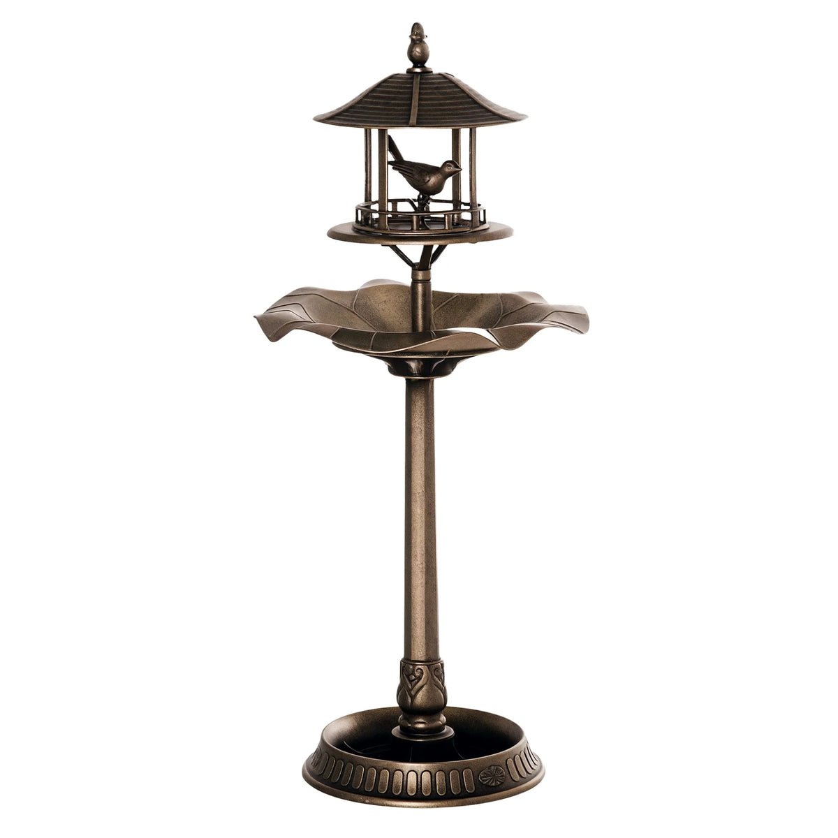 Outsunny 3 In 1 Outdoor Pedestal Bird Bath Garden Planter