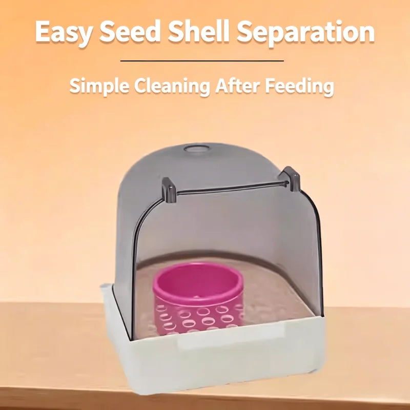 Hanging Anti Spill Bird Bath Plastic Washable Parrot Cage Accessory