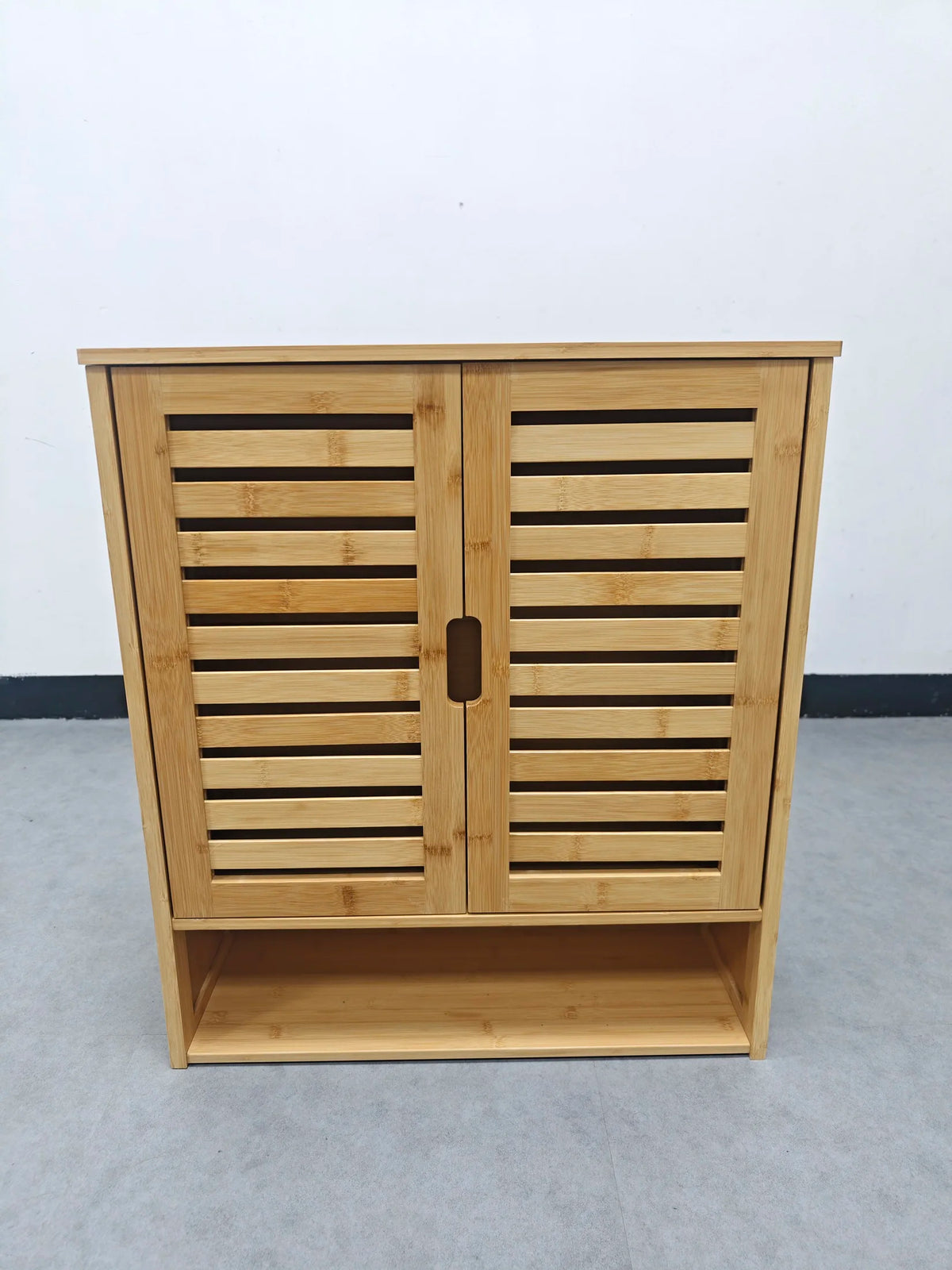 Wisfor Wall Mounted Bamboo Bathroom Cabinet Medicine Cupboard Organizer
