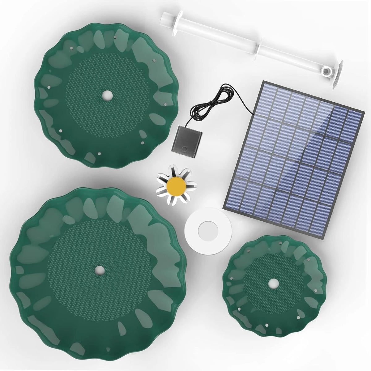 Solar Bird Bath Water Fountain For Garden And Fish Tanks