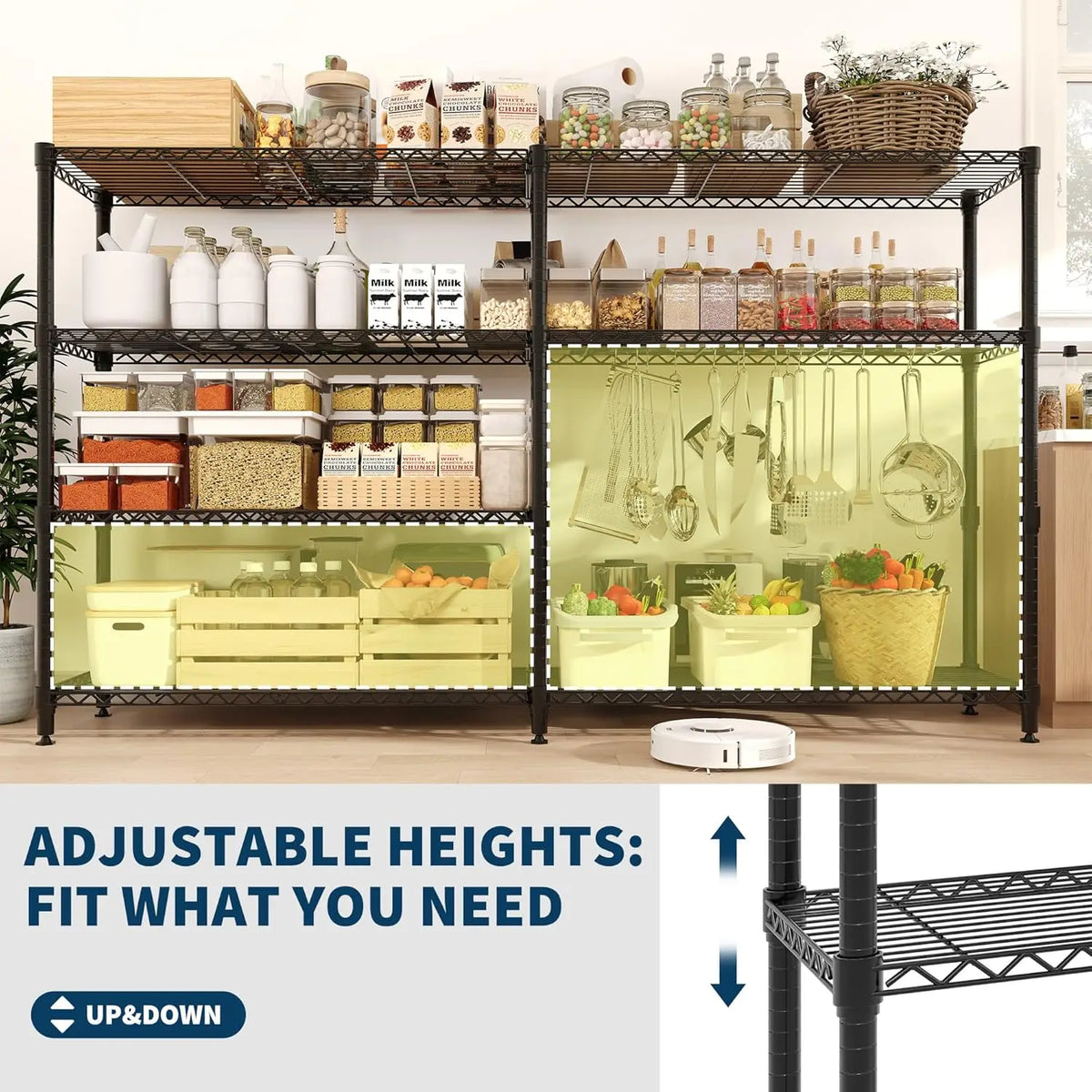TWISTER.CK Heavy Duty Five Tier Metal Storage Shelving Unit