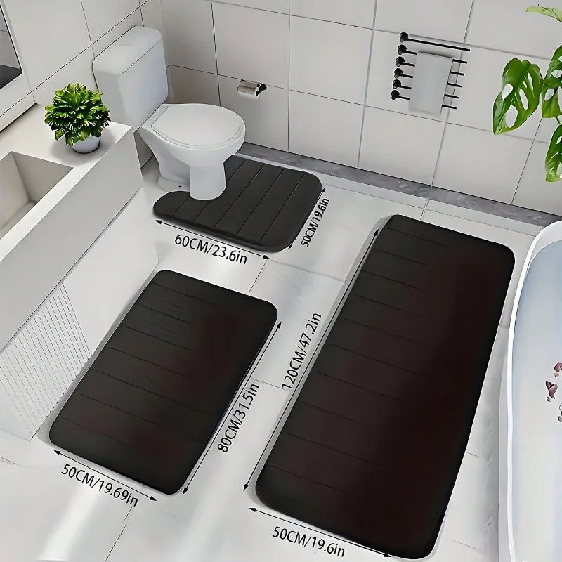 Memory Foam Bath Rug Non Slip Quick Dry Bathroom Mats