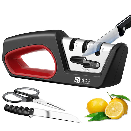 GRINDER Four In One Kitchen Sharpener For Knives And Scissors