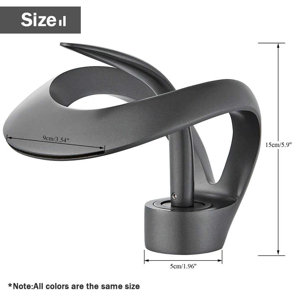 Rozin Luxury Basin Faucet Waterfall Deck Mount Hot Cold Mixer
