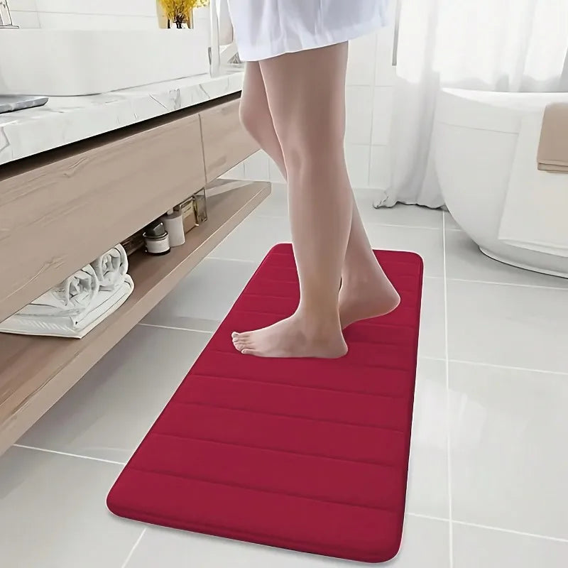 Memory Foam Bath Rug Non Slip Quick Dry Bathroom Mats