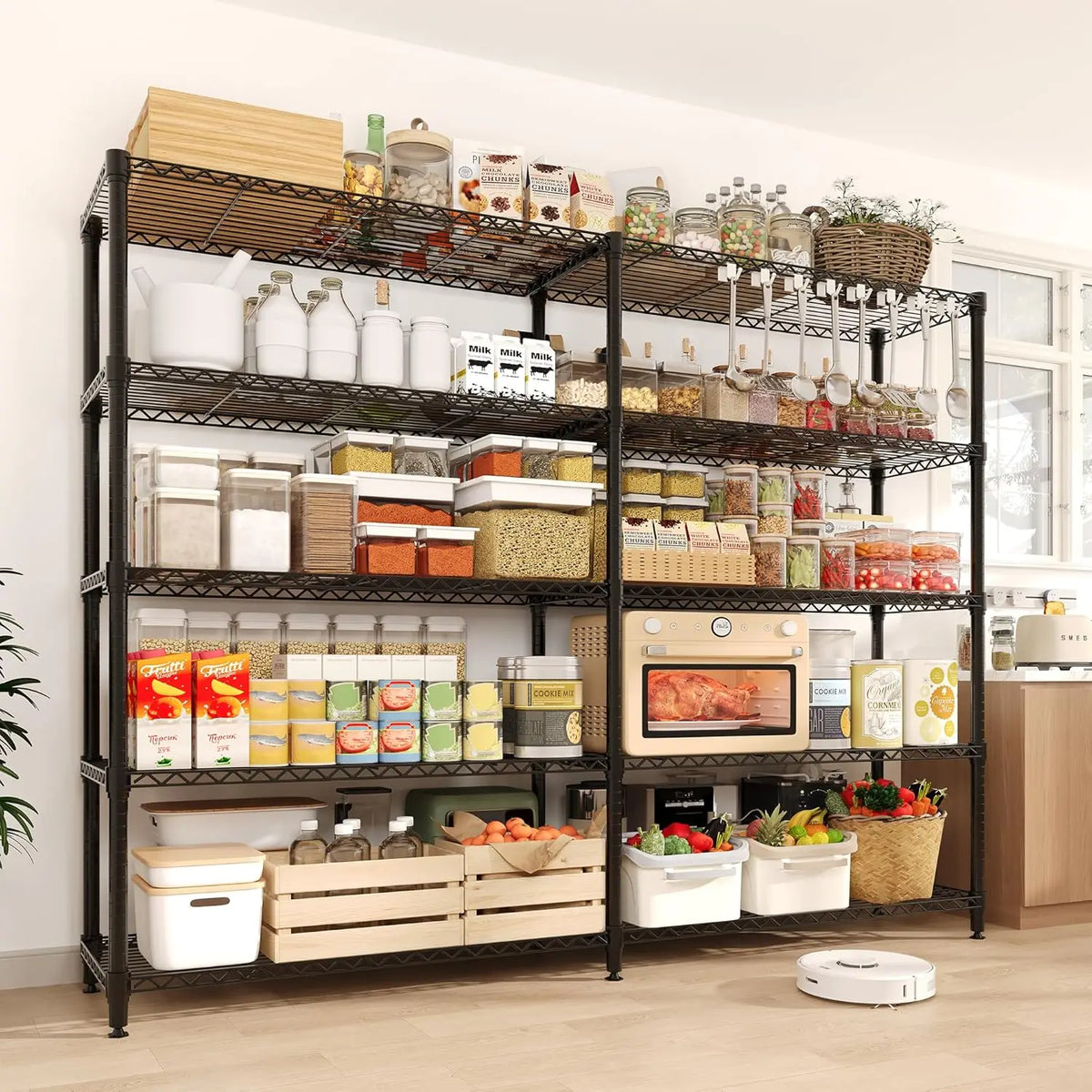 TWISTER.CK Heavy Duty Five Tier Metal Storage Shelving Unit