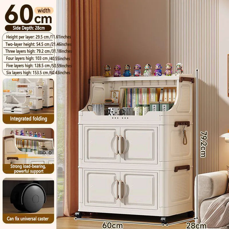 Plastic Foldable Multi Tier Toy Storage Rack Stand