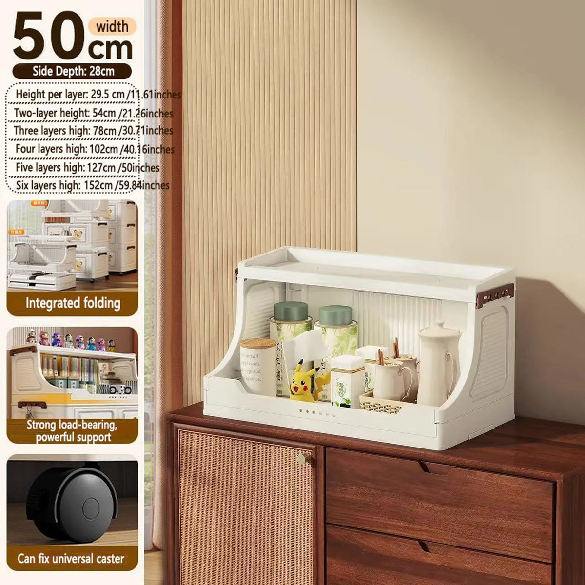 Plastic Foldable Multi Tier Toy Storage Rack Stand