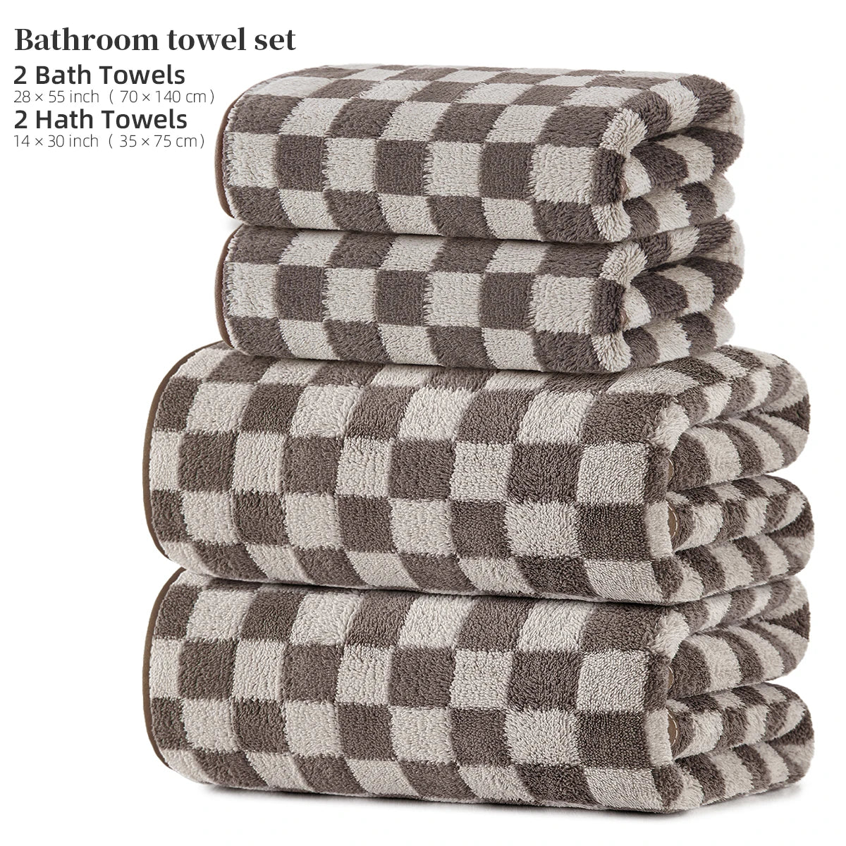 Premium Coral Fleece Towel Set Ultra Soft Absorbent Bath Linens