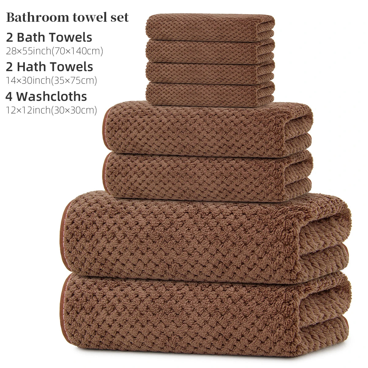 Premium Bath Hand Face Towel Set Soft Absorbent Machine Washable