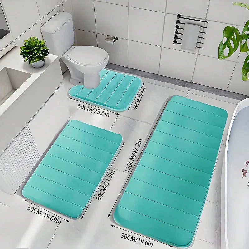 Memory Foam Bath Rug Non Slip Quick Dry Bathroom Mats