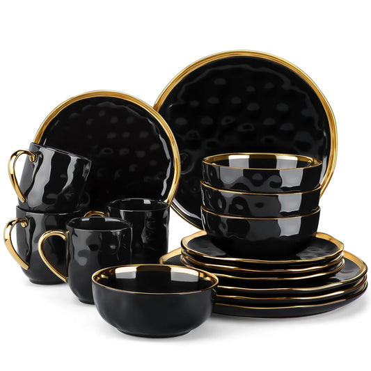 MALACASA Porcelain Dinnerware Set Everyday Dining Collection