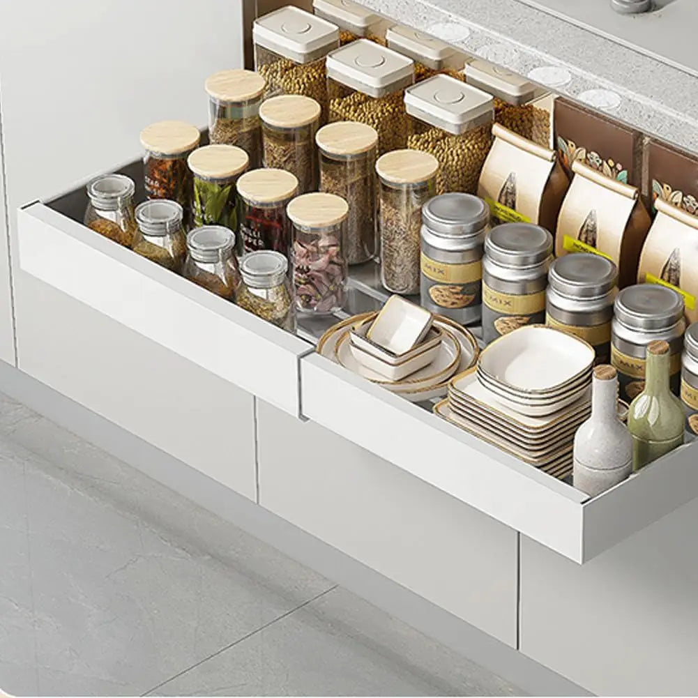 Garvee Adjustable Stainless Steel Pull Out Cabinet Organizer